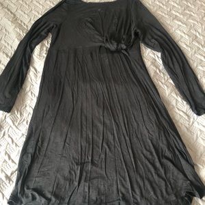 Faux wrap maternity dress